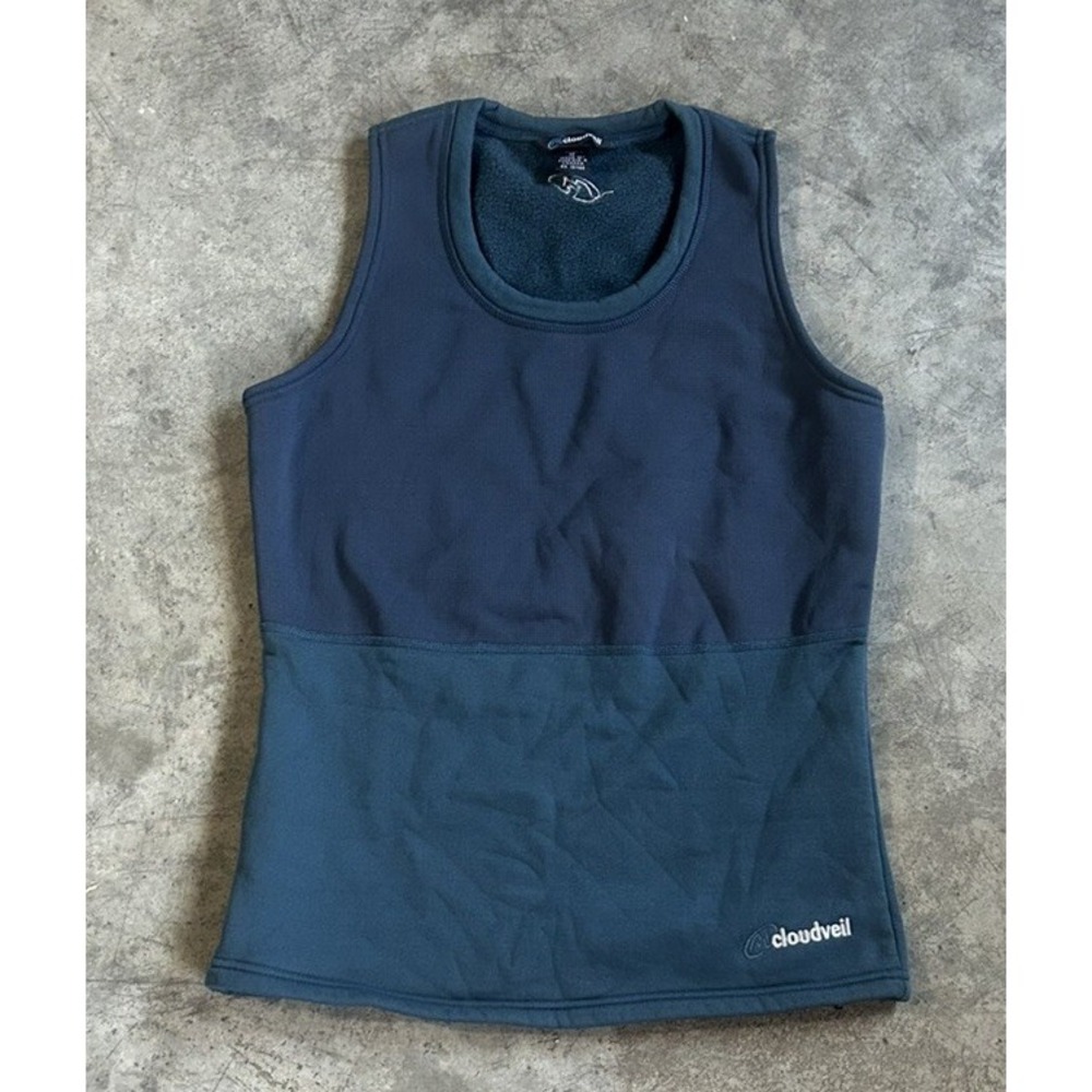 Cloud Veil Soft Stretch Vest Womens Large M Blue Fleece Pullover Canada